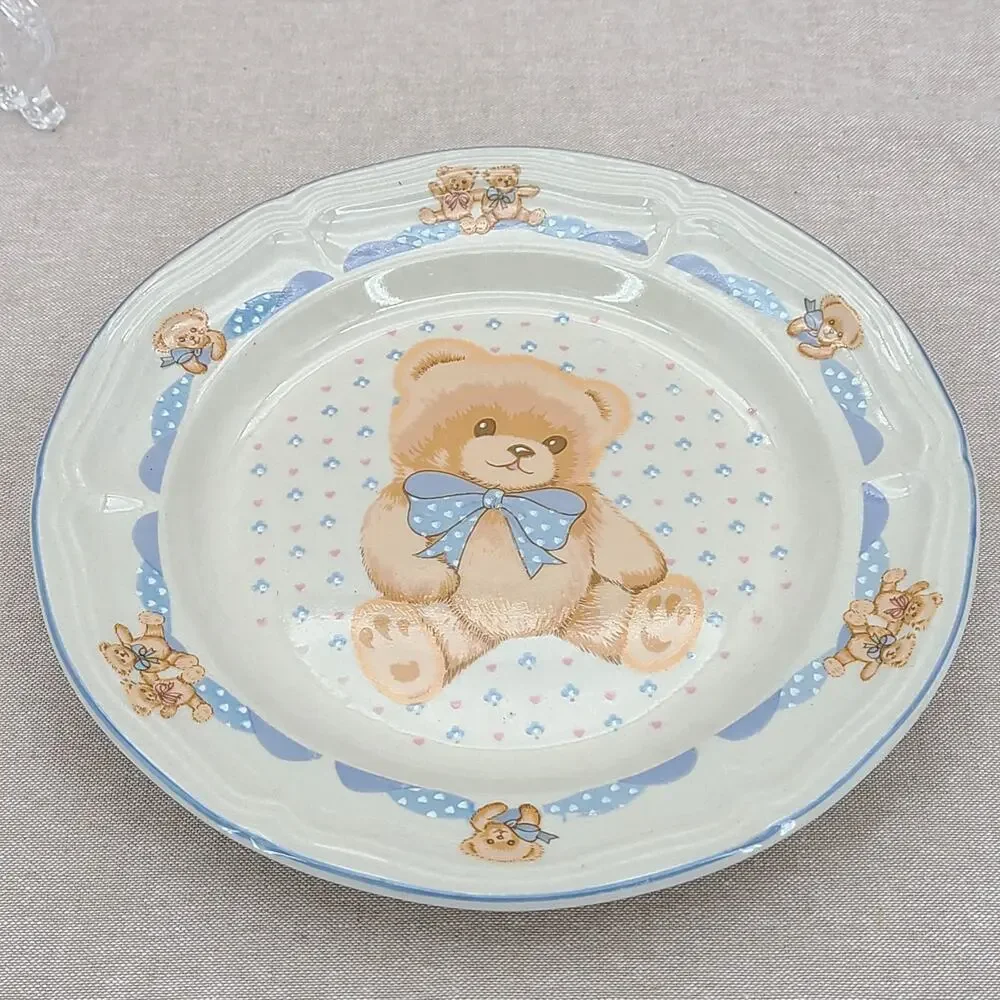 Tienshan Theodore Country Bear Stoneware Dinnerware Set – 5 piece Place Setting